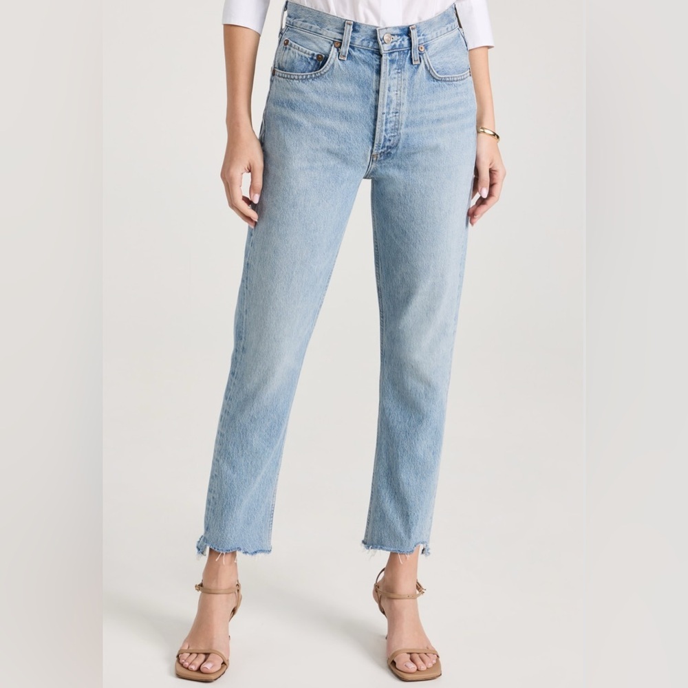 Agolde Light Blue Straight Leg Jeans